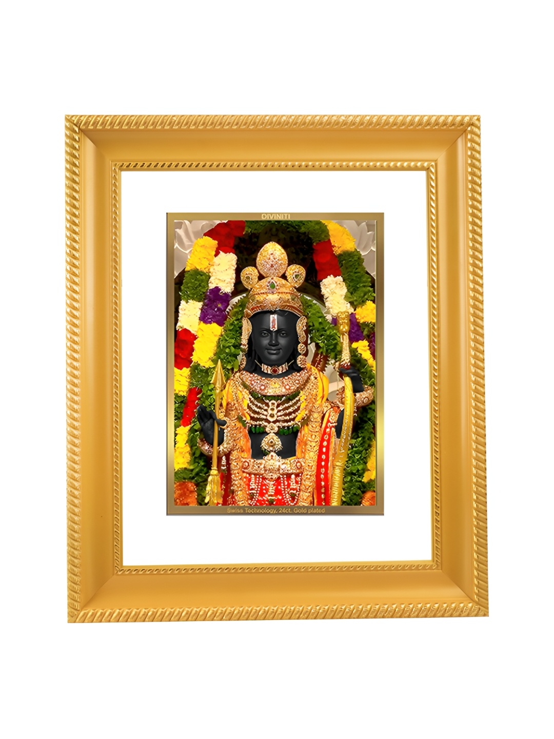 

DIVINITI Gold-Toned and White Wooden Wall Photo Frames