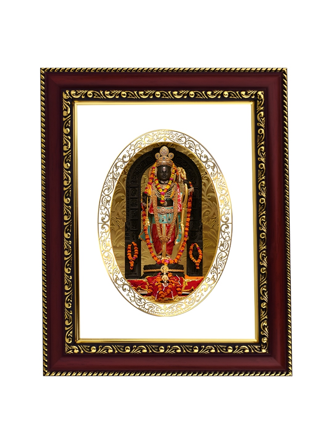 

DIVINITI GoldToned and White 24K Gold-Plated Ram Lalla Photo Frame