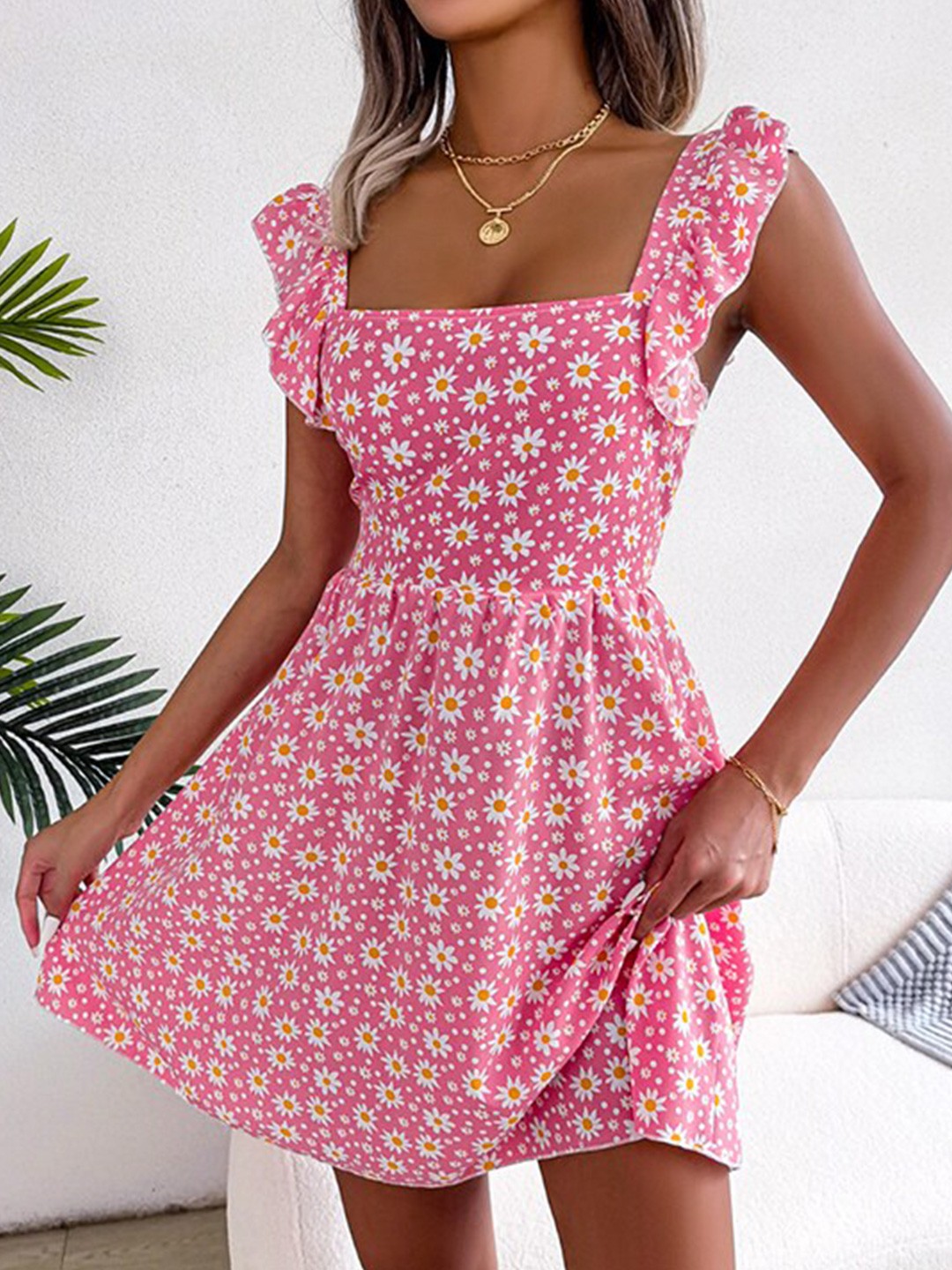 

StyleCast x Revolte Floral Printed Fit & Flare Dress, Pink