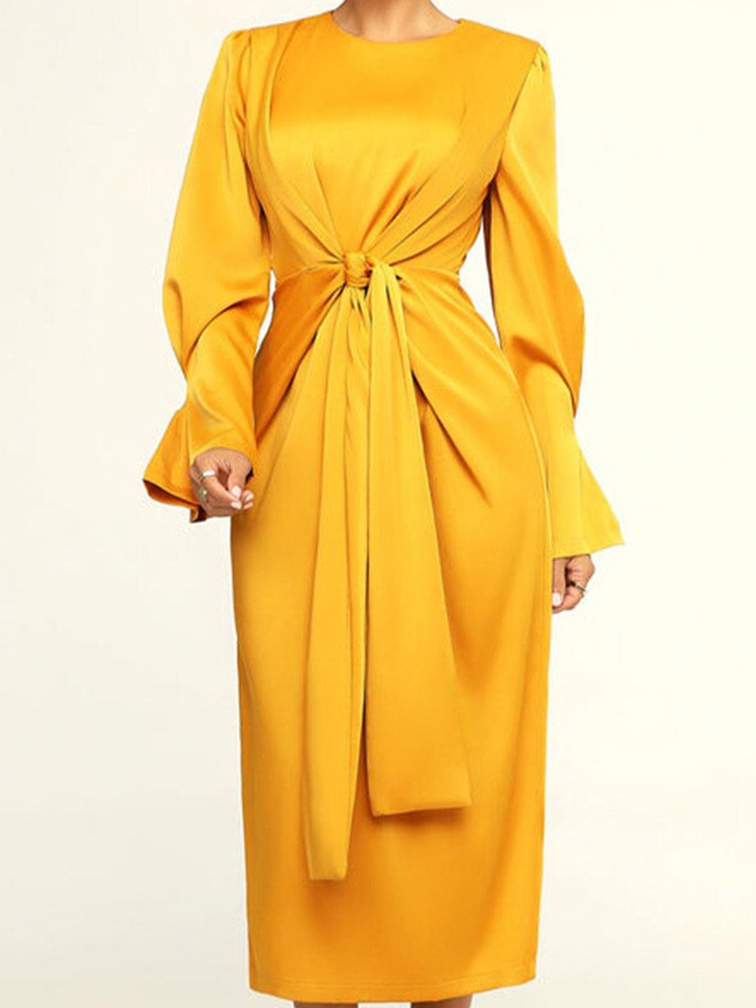

StyleCast x Revolte Sheath Midi Dress, Yellow