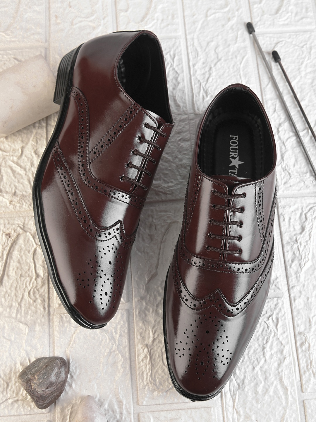 

FOUR STAR TRUCK SALES Men Lace-up Oxfords Formal Shoes, Brown