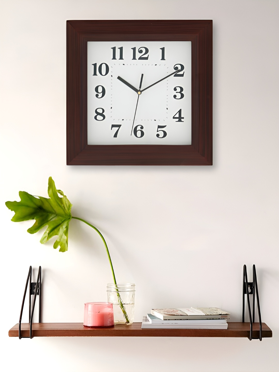 

Craft Smith Brown Square Traditional Wooden Wall Clock