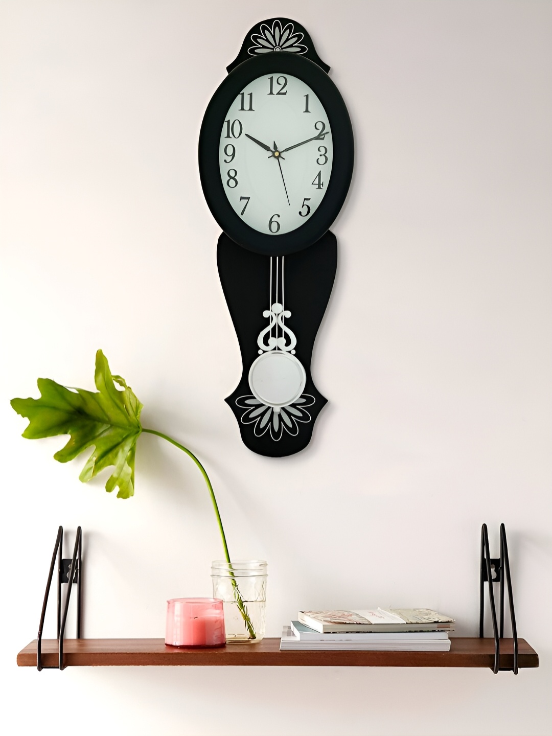 

Craft Smith Black Abstract Shaped Wooden Traditional Wall Clock