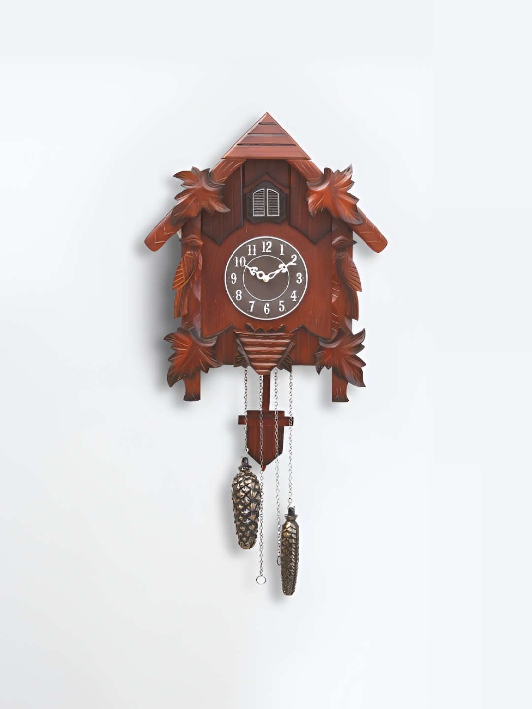 

Craft Smith Brown Embellished Abstract Shaped Wooden Traditional Wall Clock