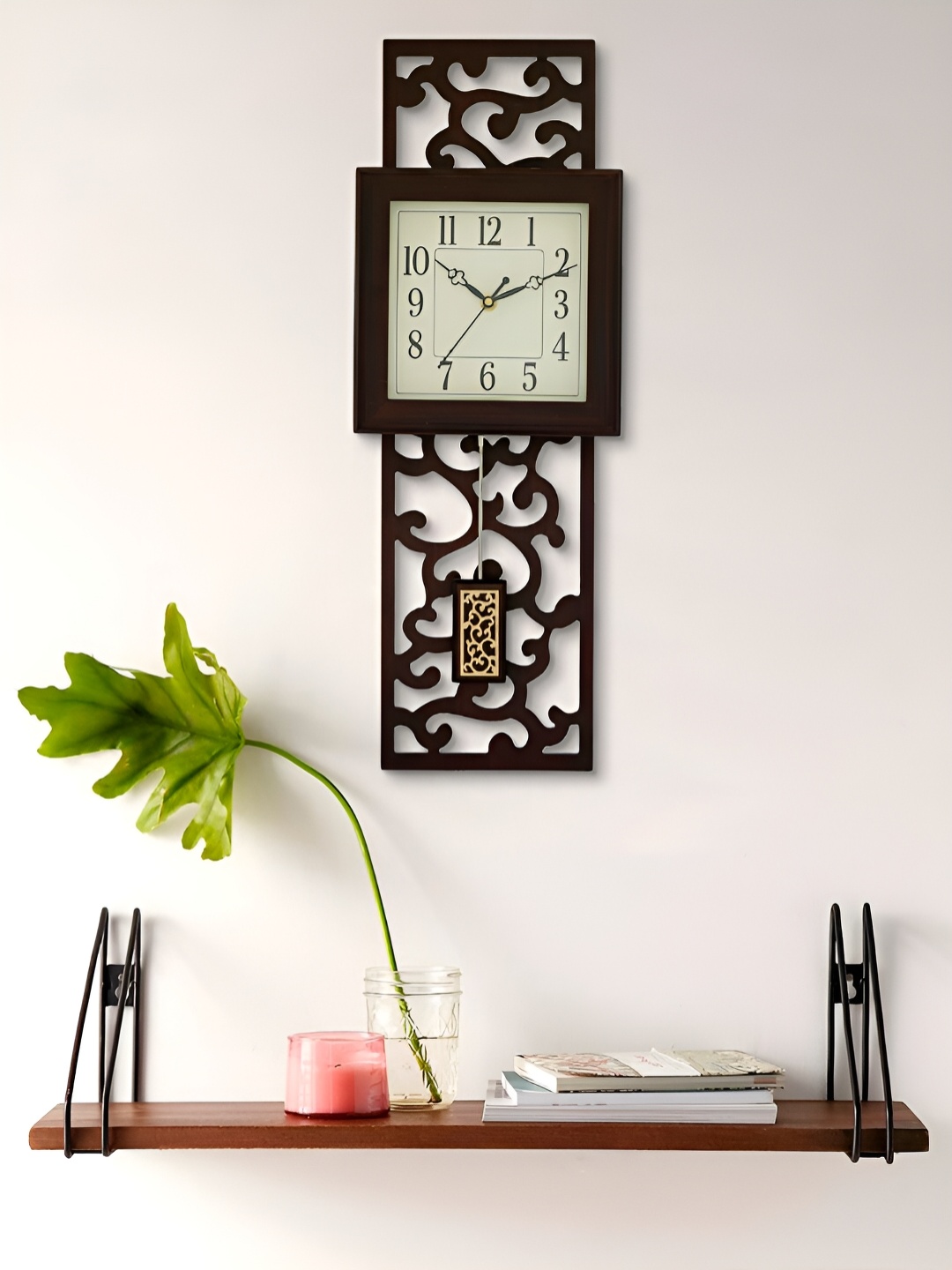 

Craft Smith Brown Square Wooden Traditional Wall Clock