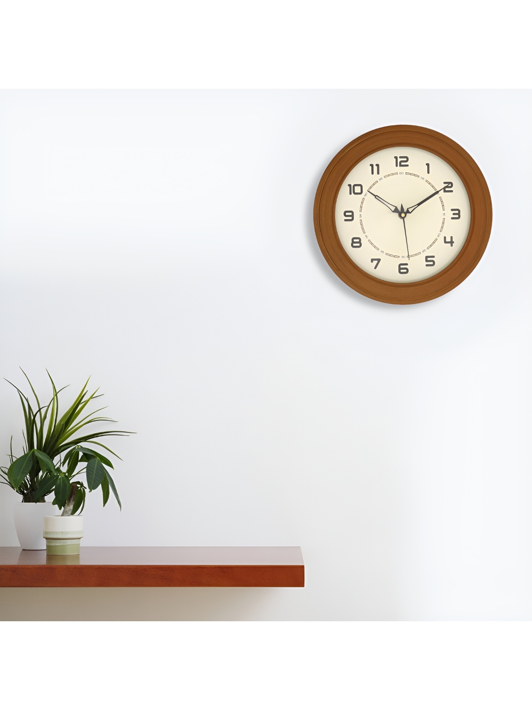 

Craft Smith Brown Round Wooden Traditional Wall Clock