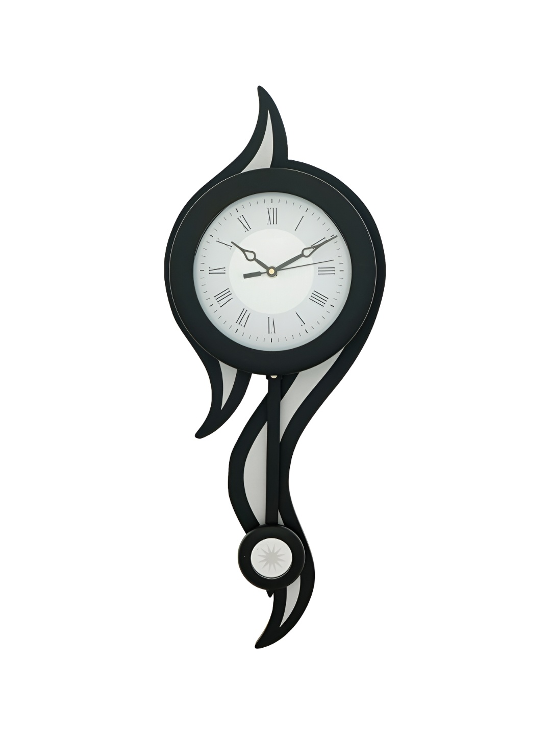 

Craft Smith Black Abstract Shaped Wooden Traditional Wall Clock