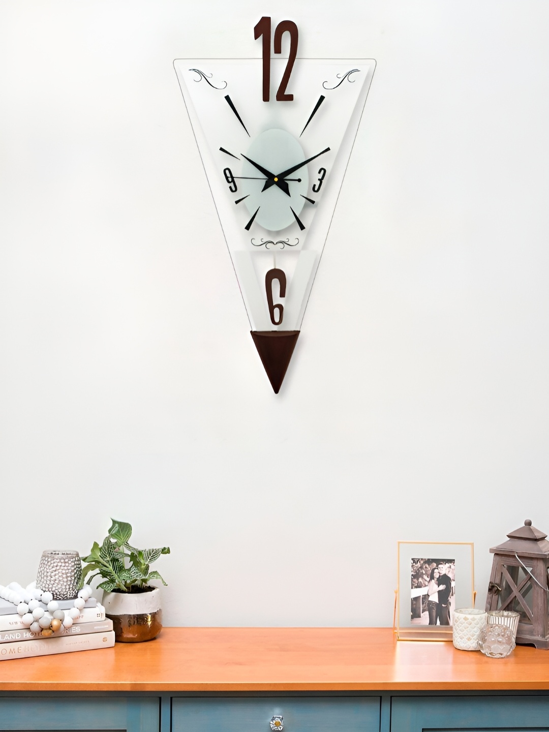 

Craft Smith Brown Embellished Geometric Wooden Traditional Wall Clock