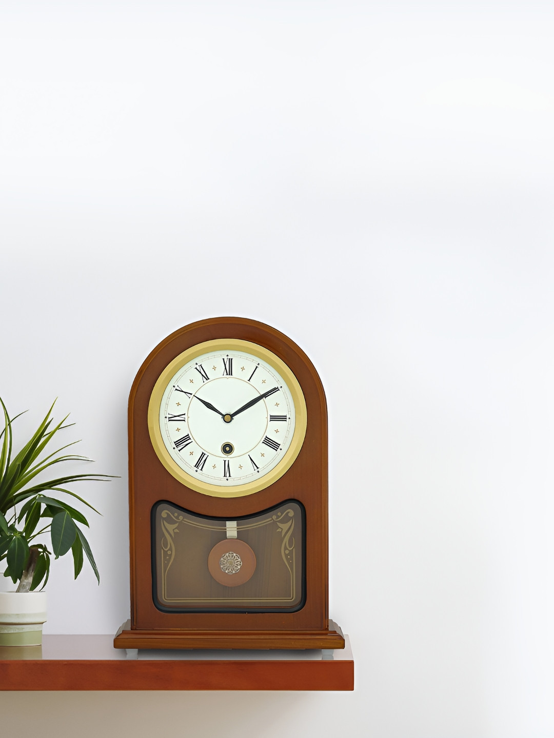 

Craft Smith Brown Geometric Wooden Traditional Table Clock