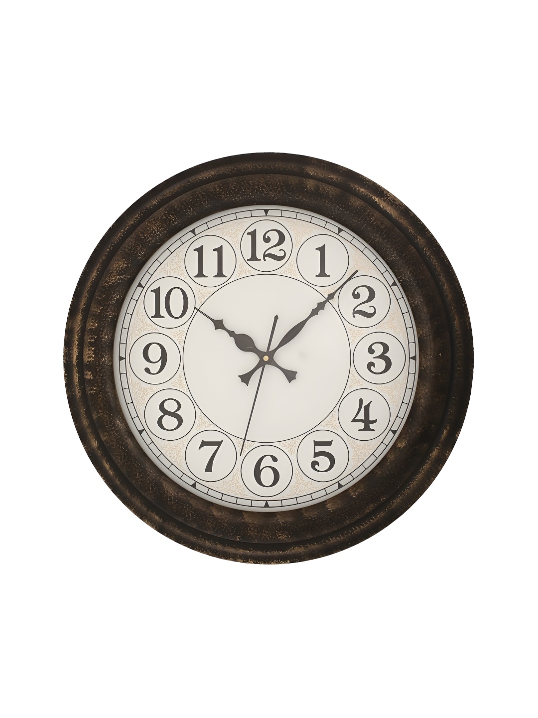 

Craft Smith Bronze & White Wooden Round Textured Traditional Wall Clock