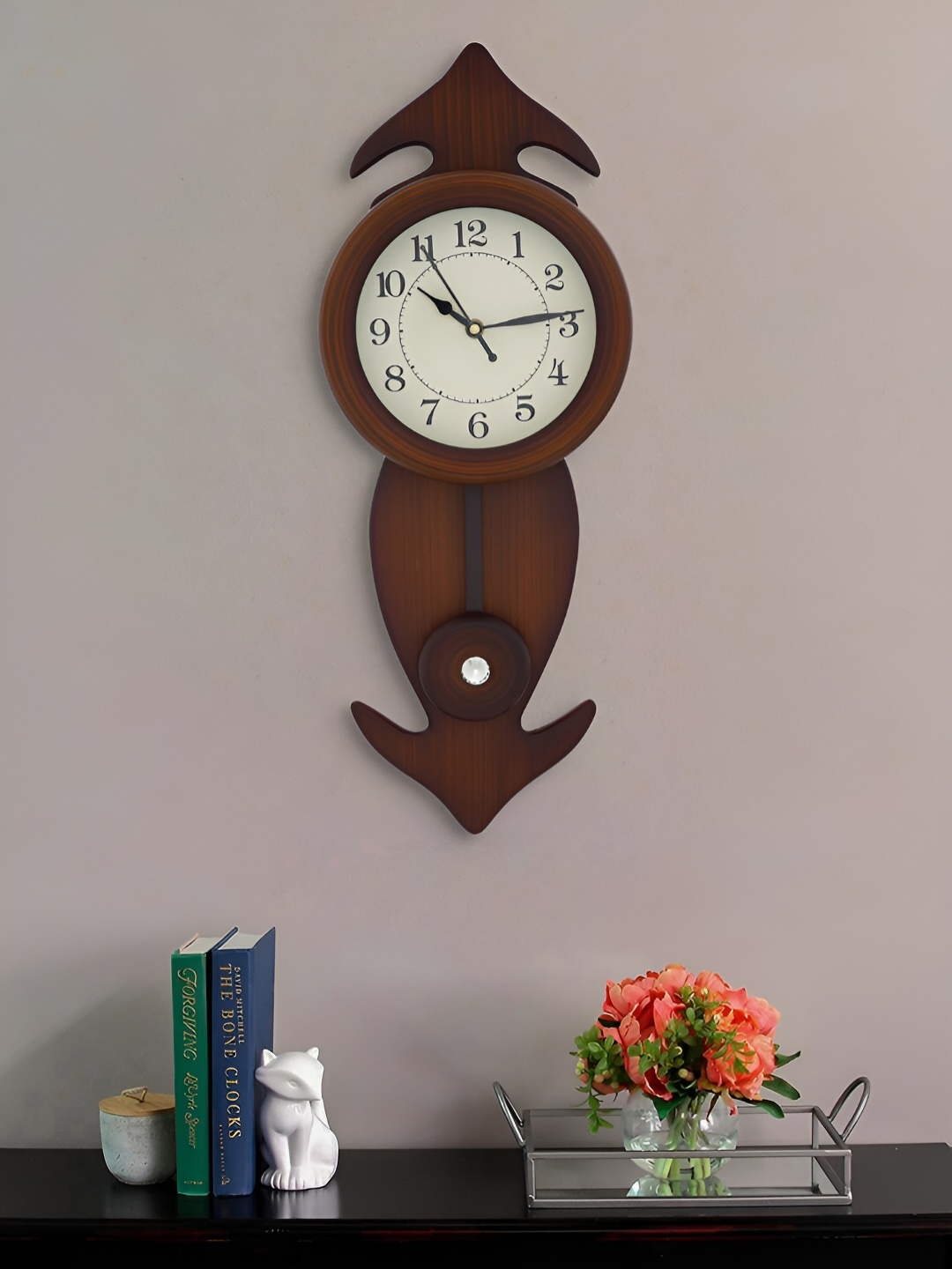 

Craft Smith Brown Round Shaped Contemporary Pendulum Wall Clock