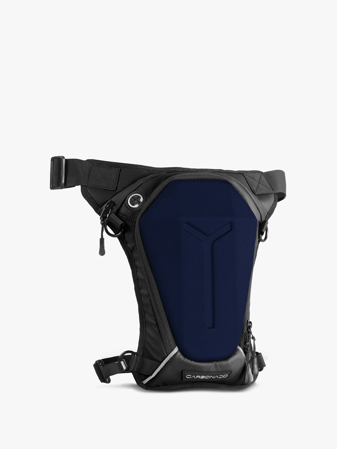 

Carbonado Weatherproof Construction EVA Hard Shell Waist Pouch With Adjustable Straps, Navy blue