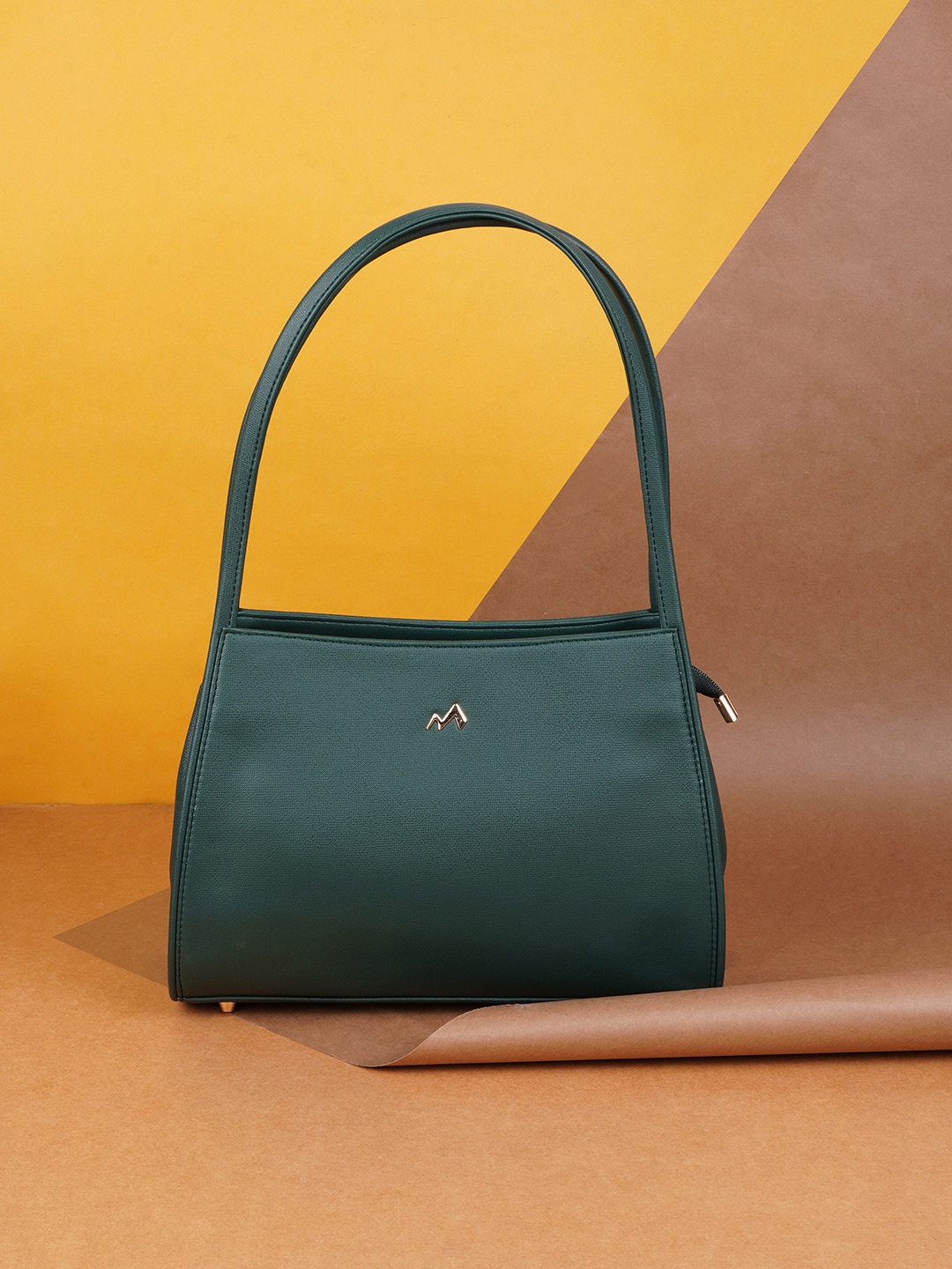 

Metro Textured Structured Shoulder Bag, Green