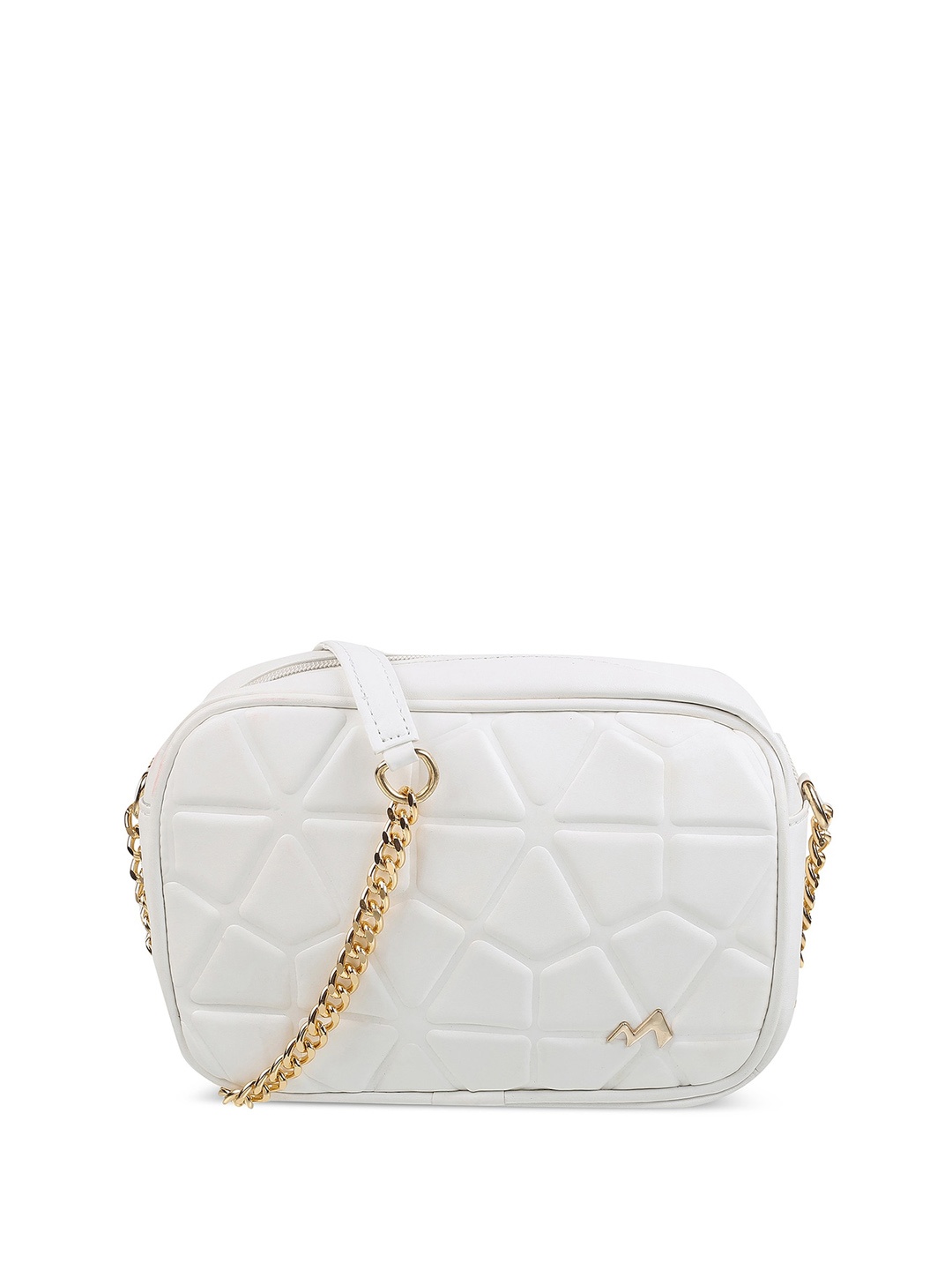 

Metro Textured Structured Sling Bag, White