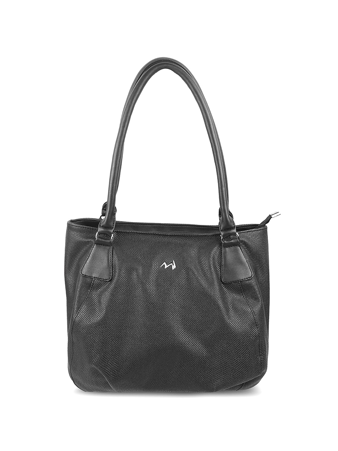 

Metro Textured Structured Shoulder Bag, Black