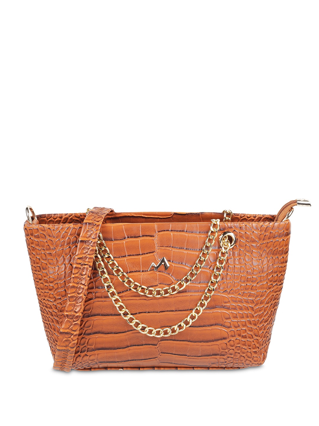

Metro Animal Textured Structured Satchel, Tan
