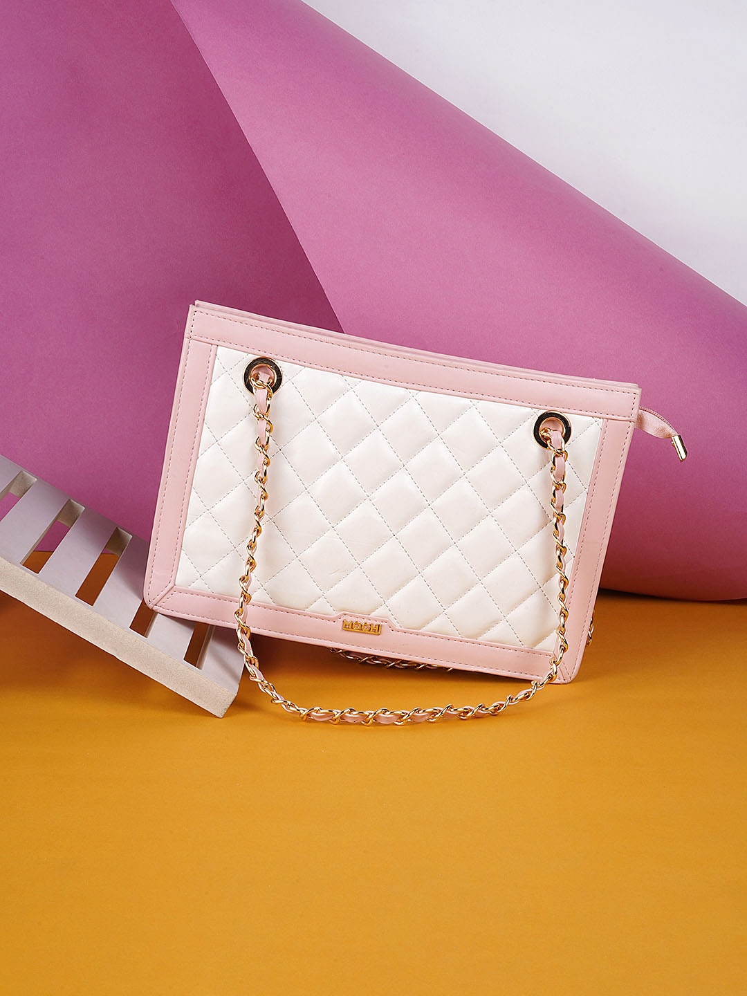 

Mochi Colourblocked Shopper Shoulder Bag, Pink