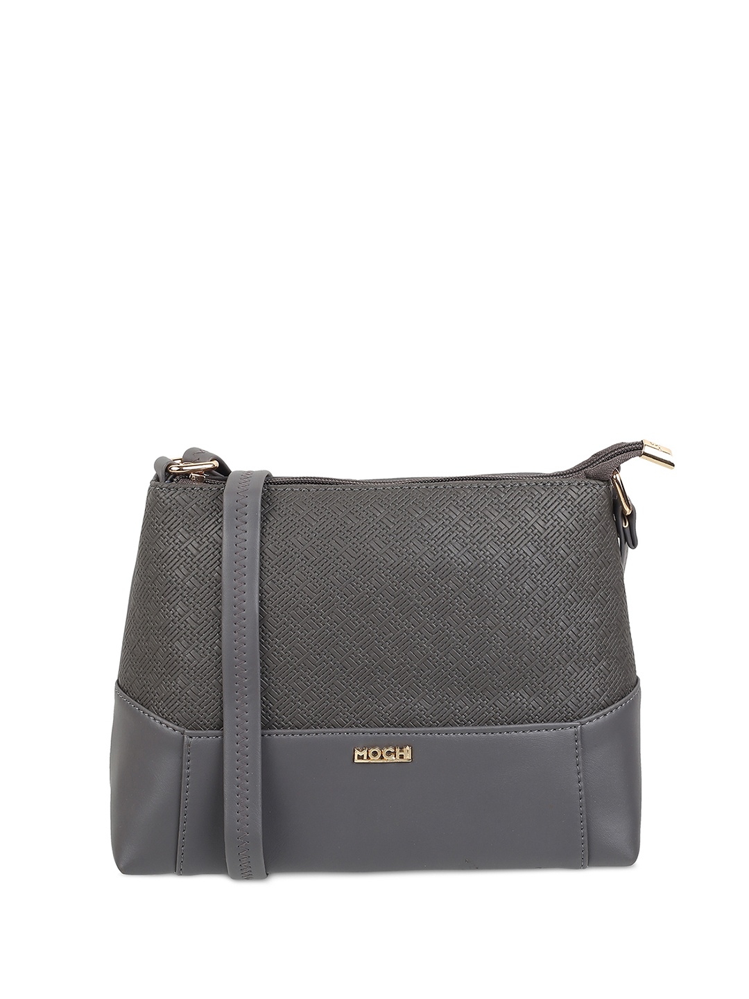 

Mochi Structured Sling Bag With Tasselled, Grey