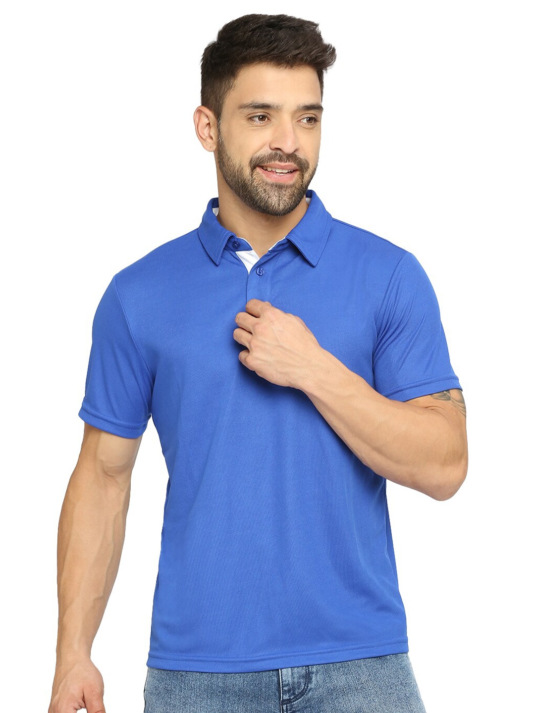 

playR Polo Collar Dri-FIT T-shirt, Blue