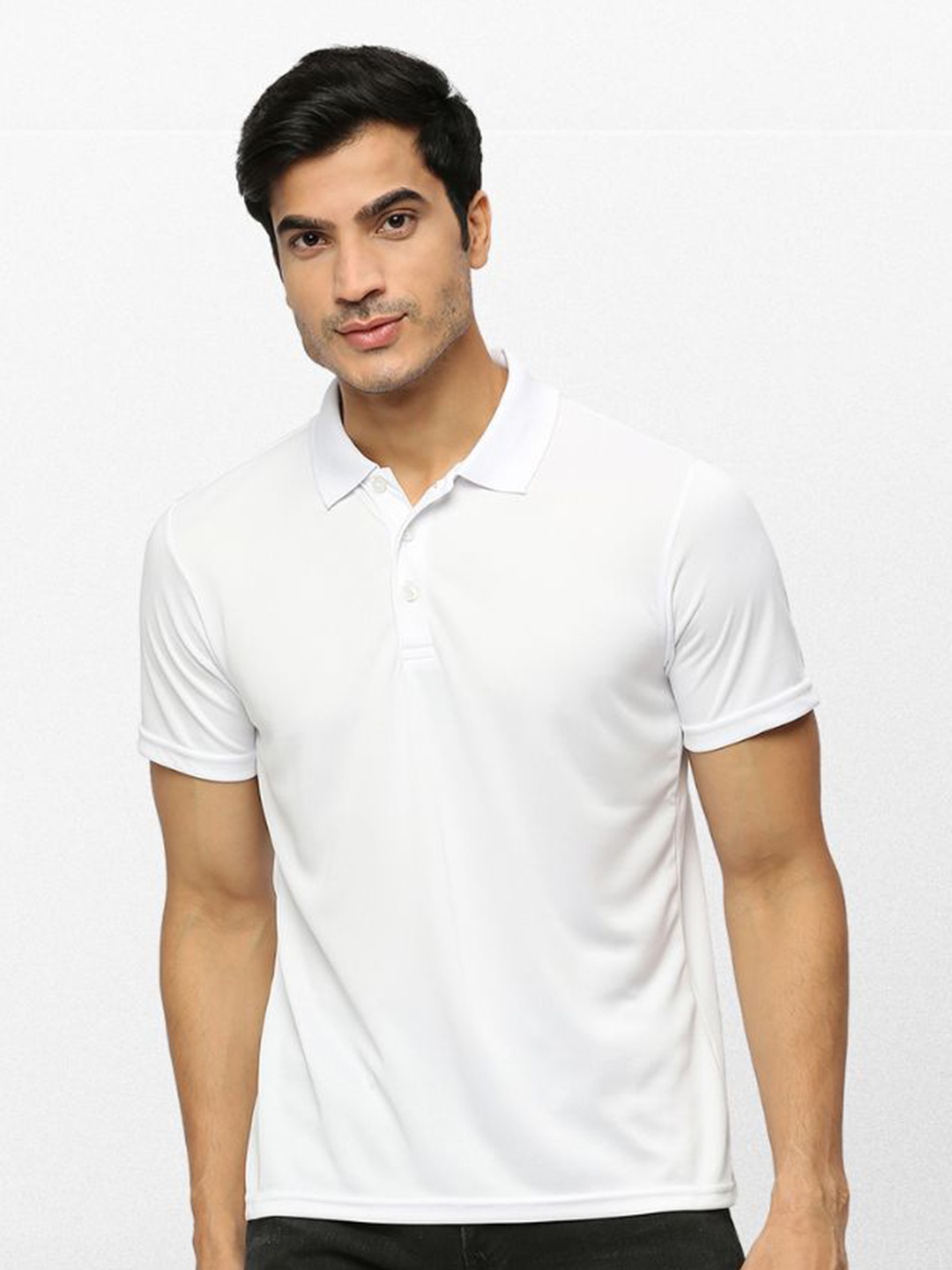 

playR Polo Collar Dri-FIT Casual T-shirt, White