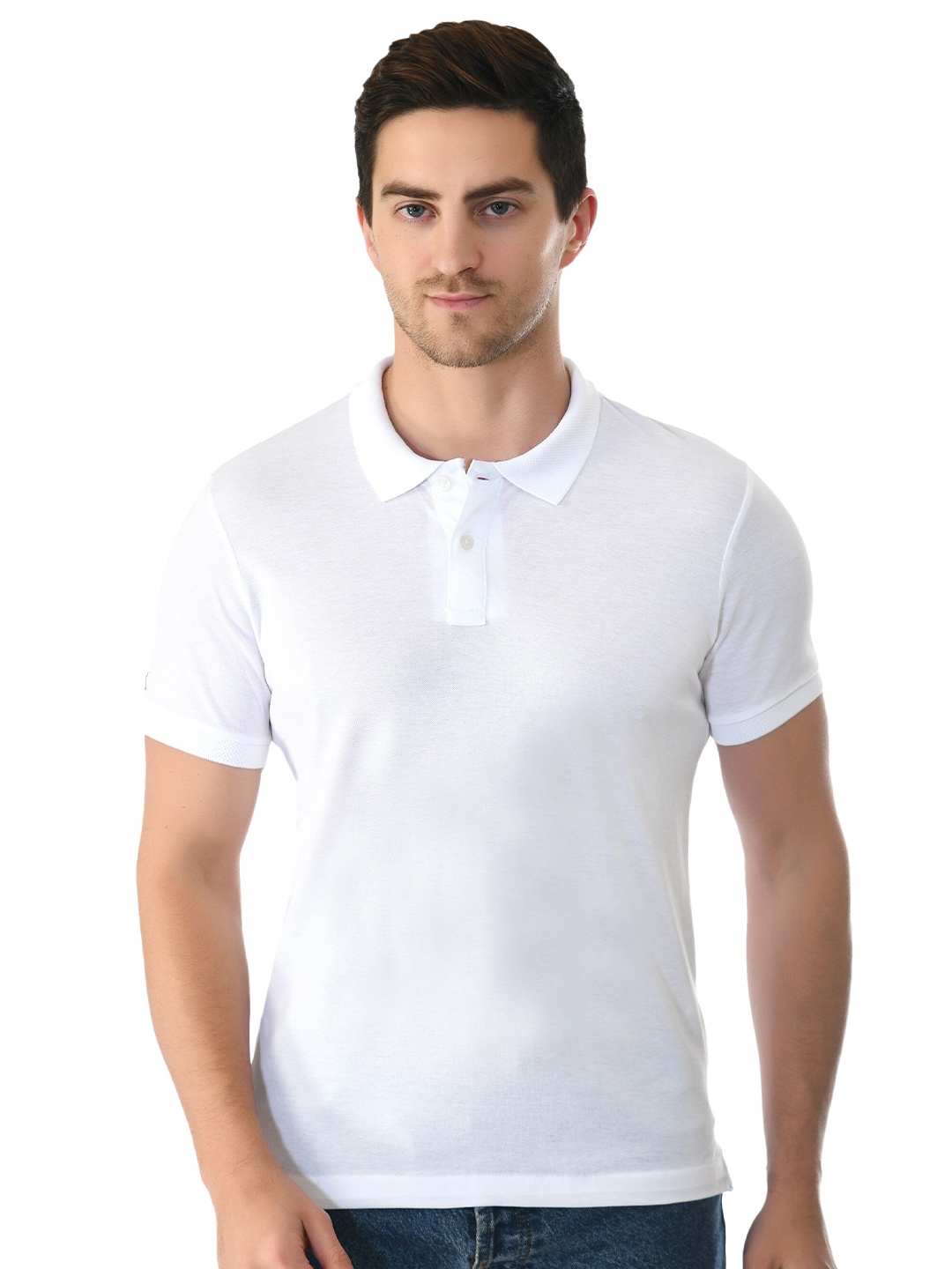 

playR Polo Collar Short Sleeves Regular Fit Dri-FIT T-shirt, White