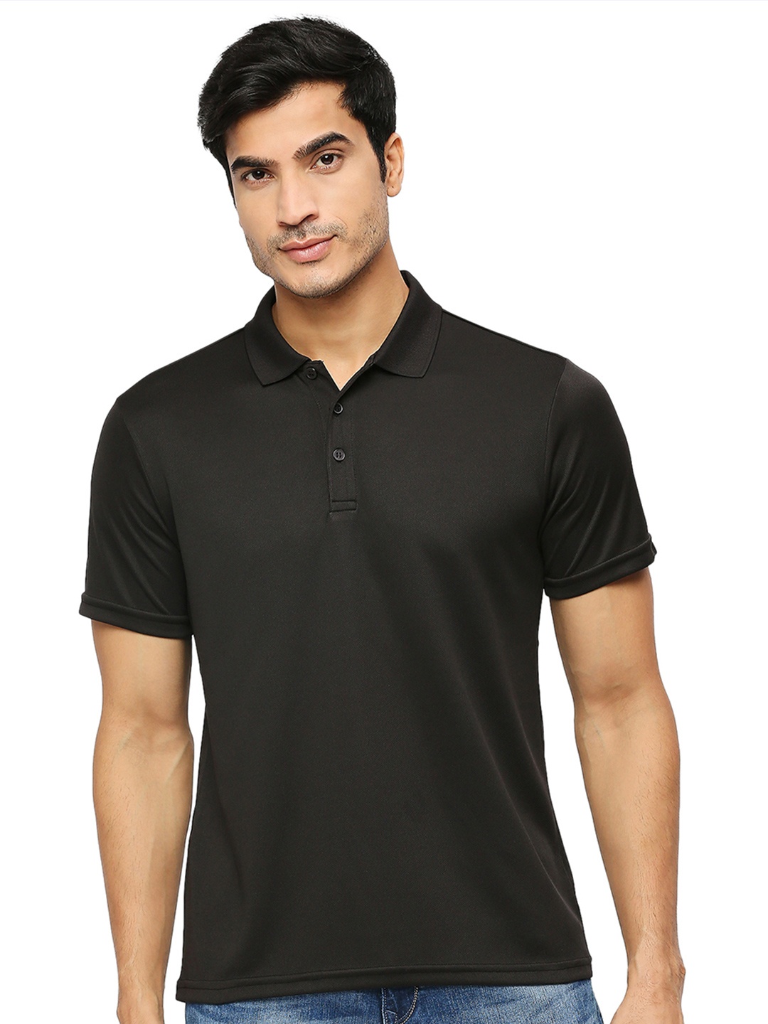 

playR Polo Collar Dri-FIT Casual T-shirt, Black