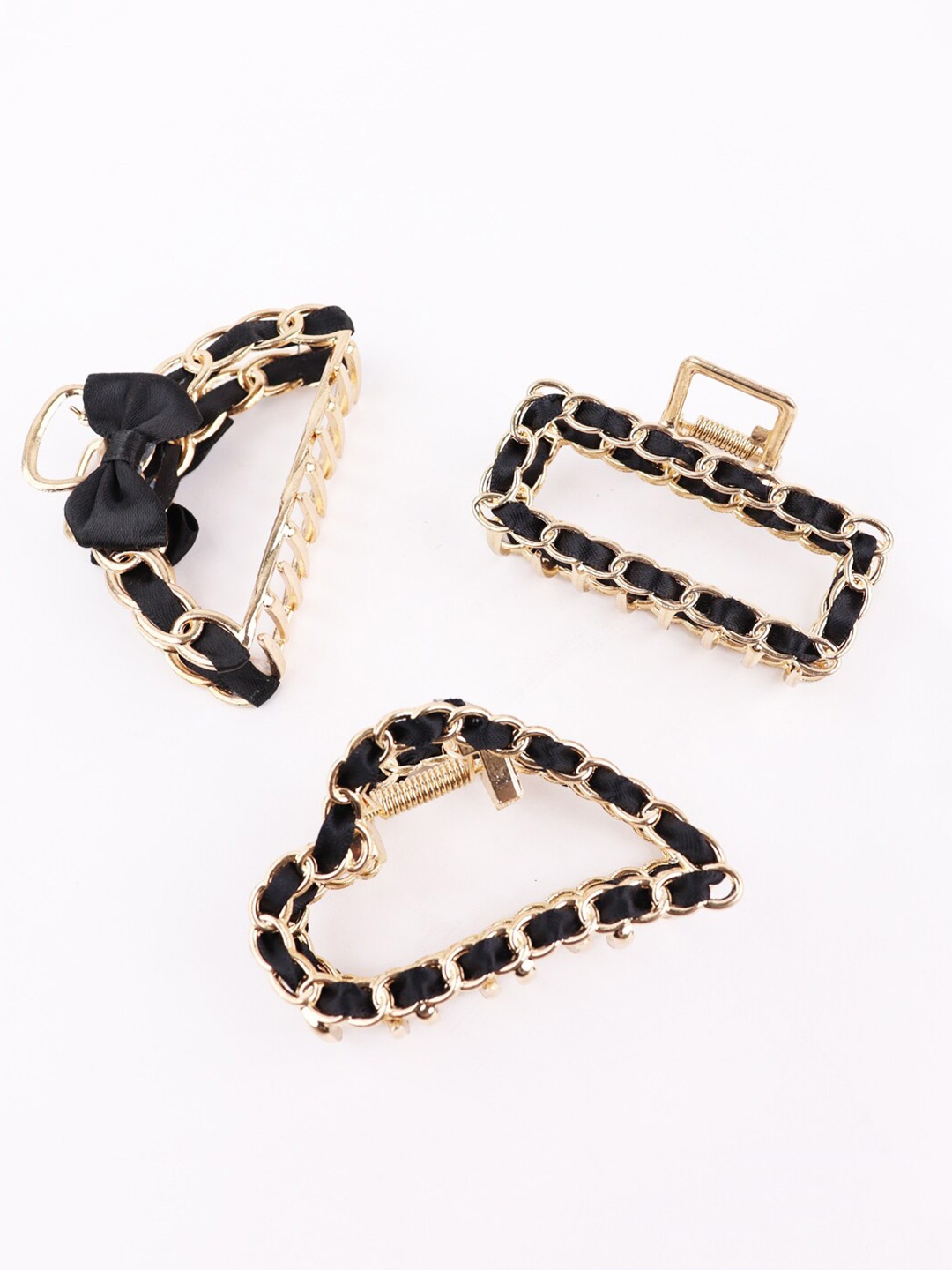 VAGHBHATT Set of 3 Claw Clip, Black