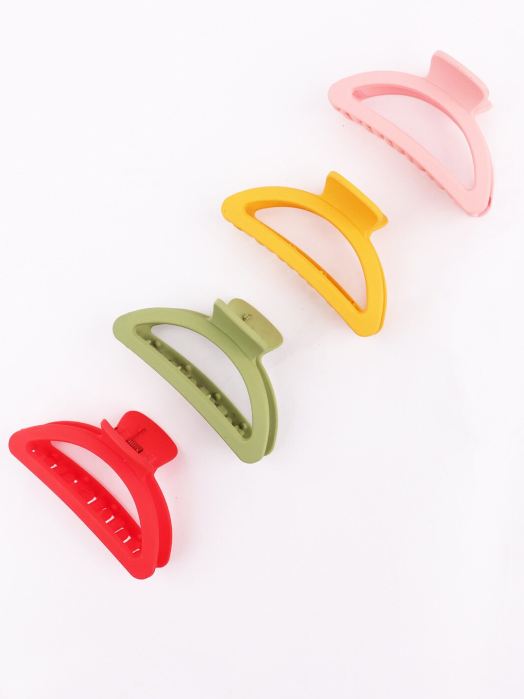 

VAGHBHATT Set of 4 Claw Clip, Red