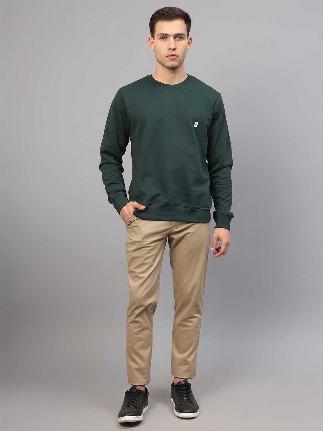

SUMISO Round Neck Long Sleeves Pullover Sweatshirt, Green