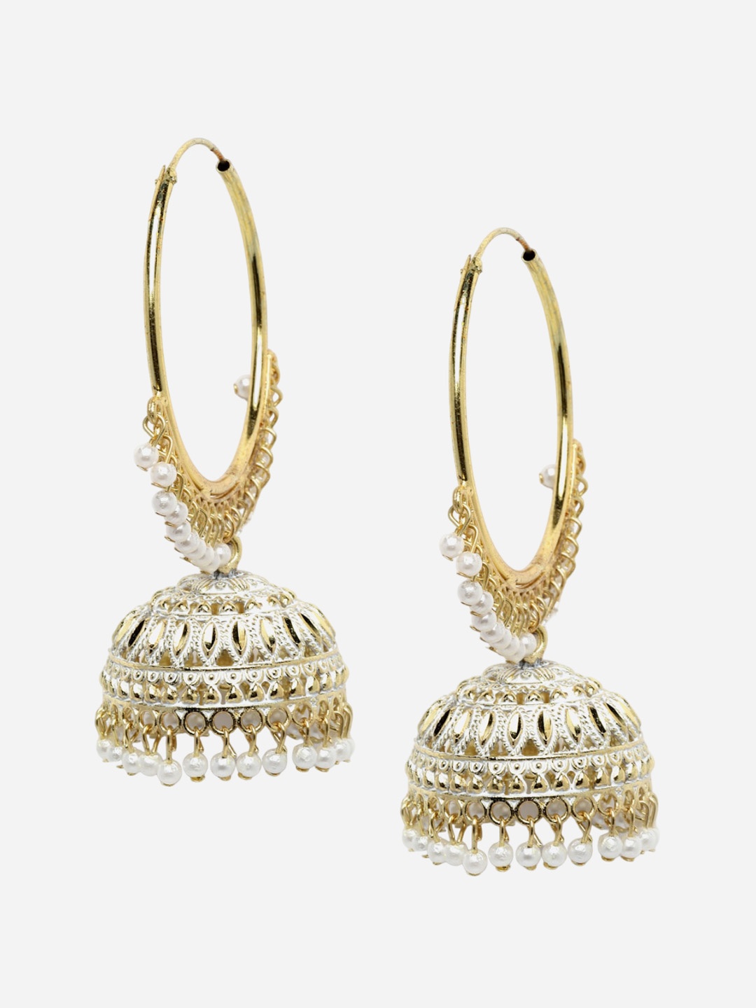 

CHUI MUI Gold-Plated Beaded Dome Shaped Jhumkas