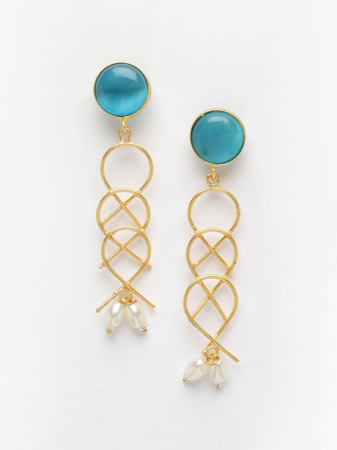 

CHUI MUI Brass-Plated Contemporary Drop Earrings, Gold