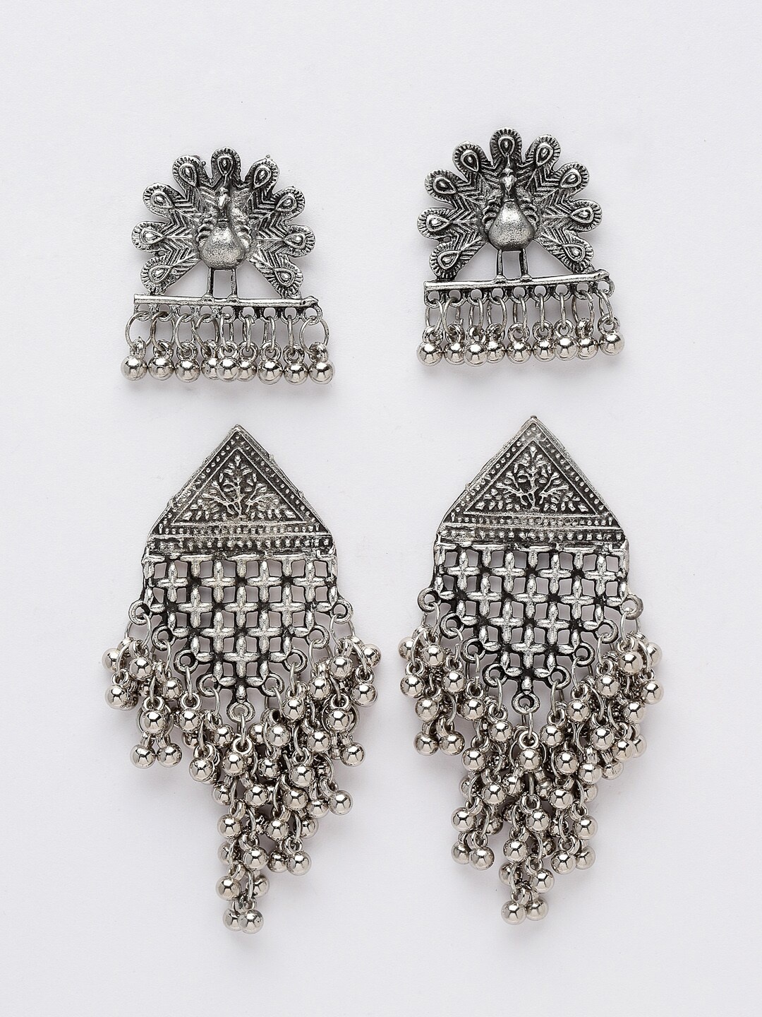 

CHUI MUI Set of 2 Silver-Plated Classic Drop Earrings