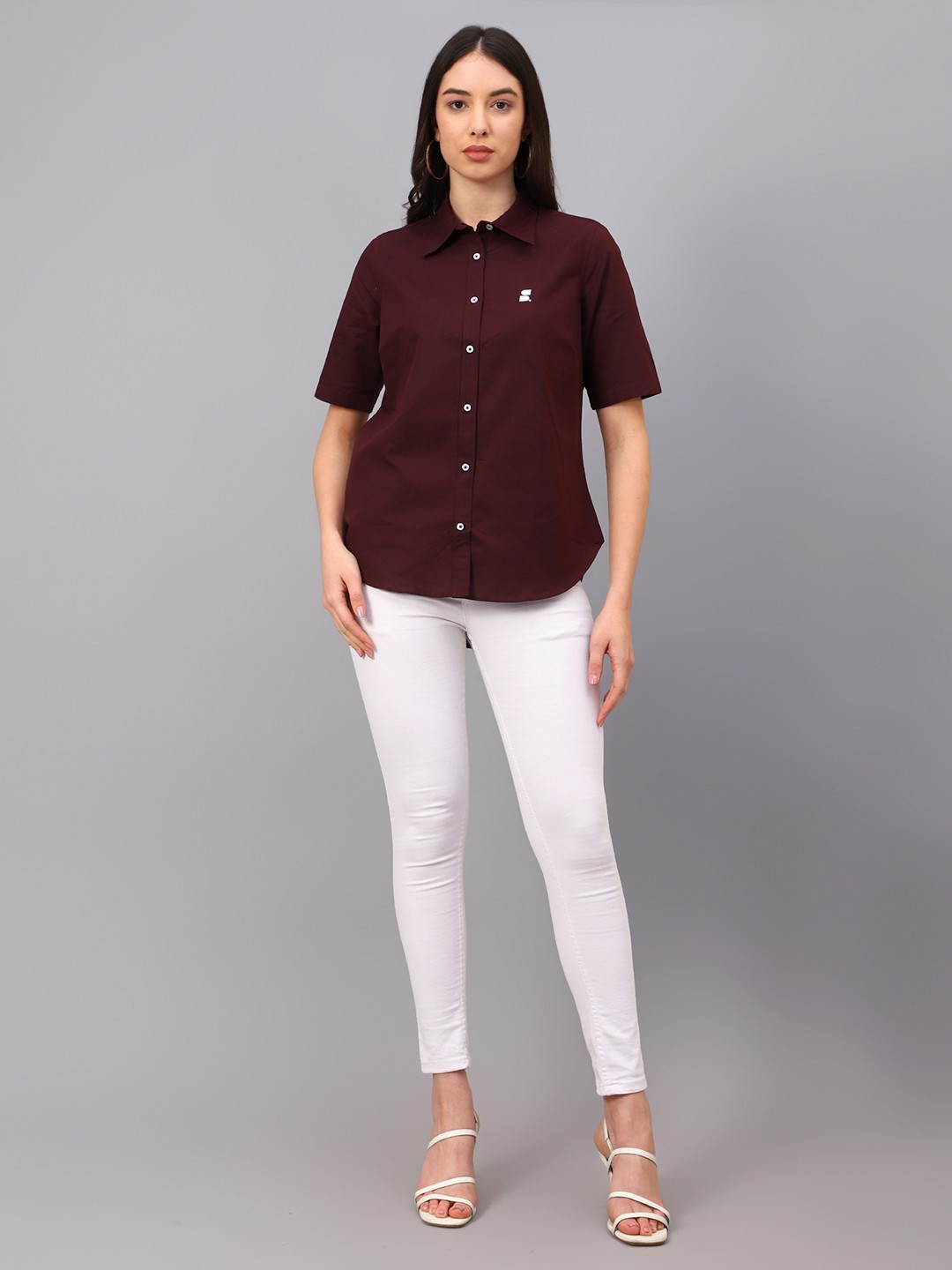 

SUMISO Comfort Hemp Casual Shirt, Maroon
