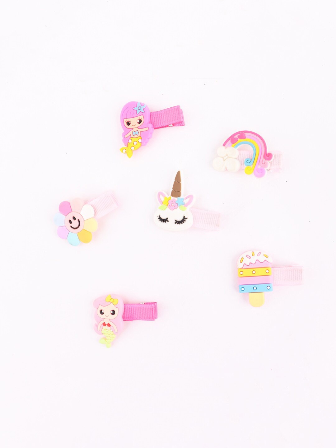 

FIMBUL Set Of 6 Alligator Hair Clip, Pink