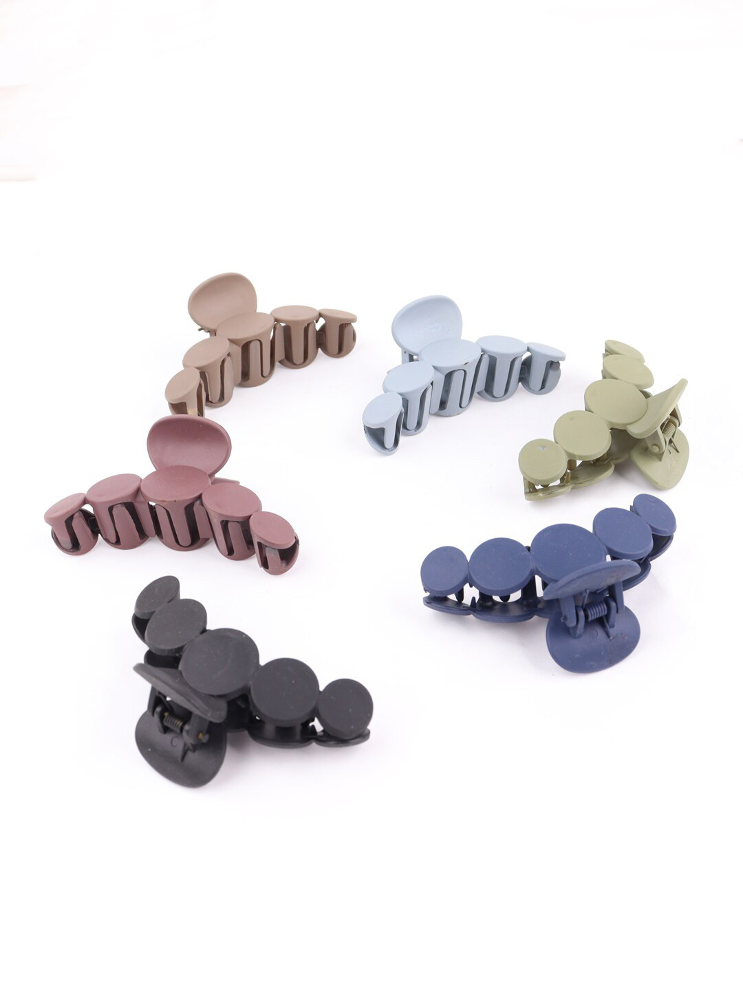 

VAGHBHATT Women Set of 6 Claw Clip, Black