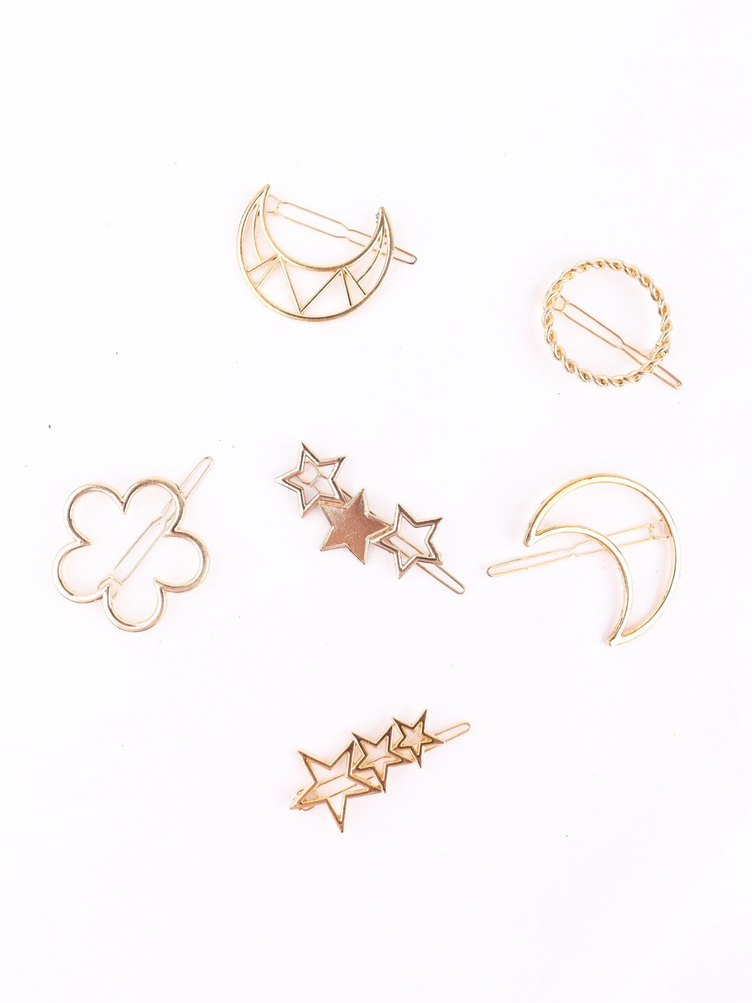 

VAGHBHATT Set of 6 Hair Accessory Set, Gold