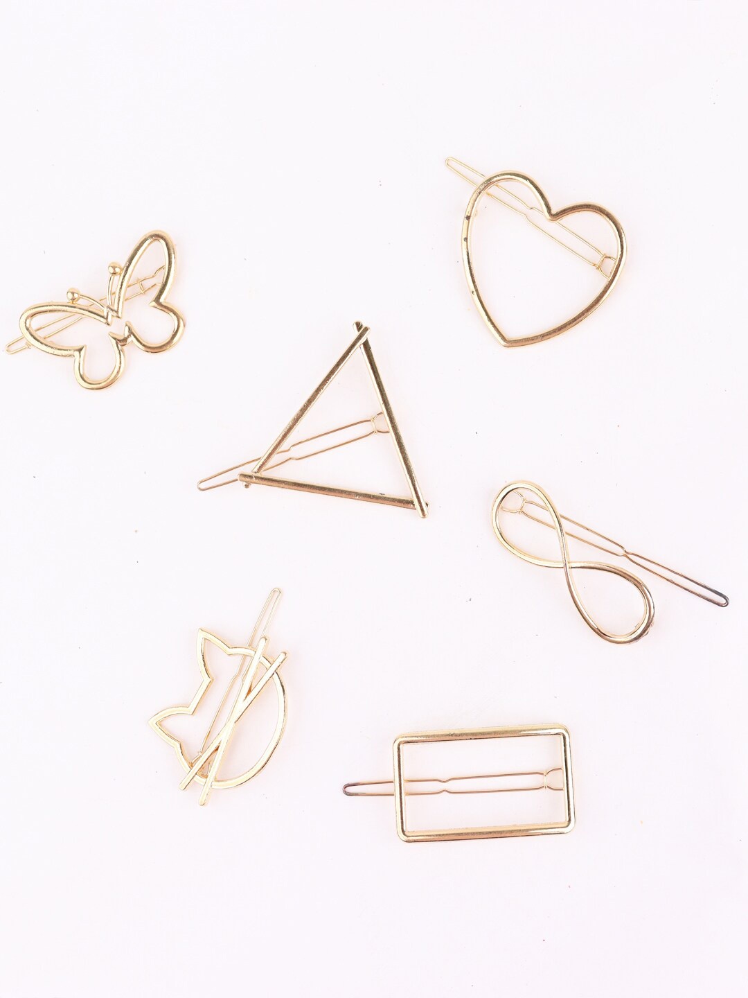 

VAGHBHATT Set of 6 French Barrette, Gold