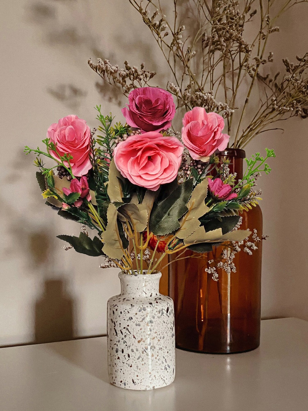 

ARTSY Pink Rose Artificial Flower