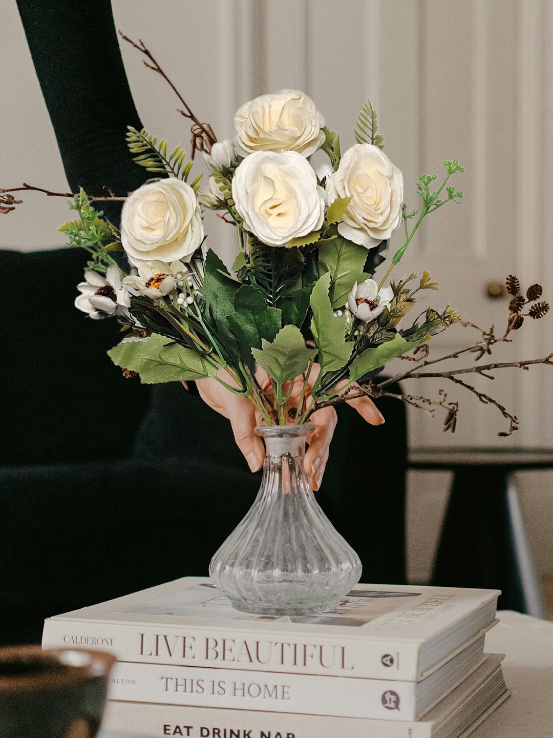 

ARTSY White Rose Artificial Flower