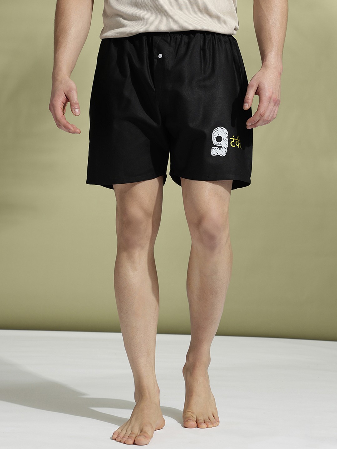 

BAWERIN Printed Ultra-Light Pure Cotton Boxers 133, Black