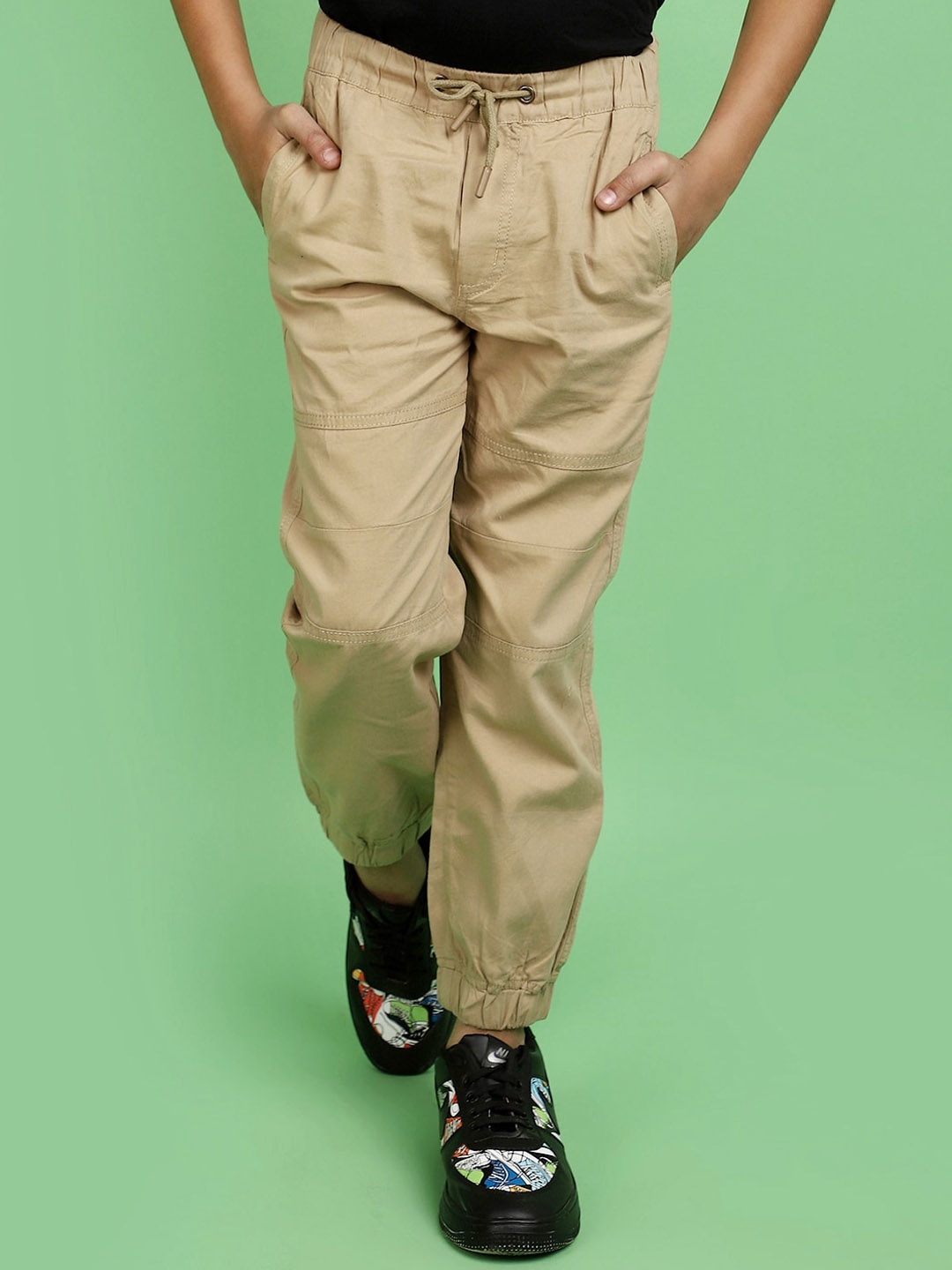 

V-Mart Boys Mid-Rise Jogger, Beige