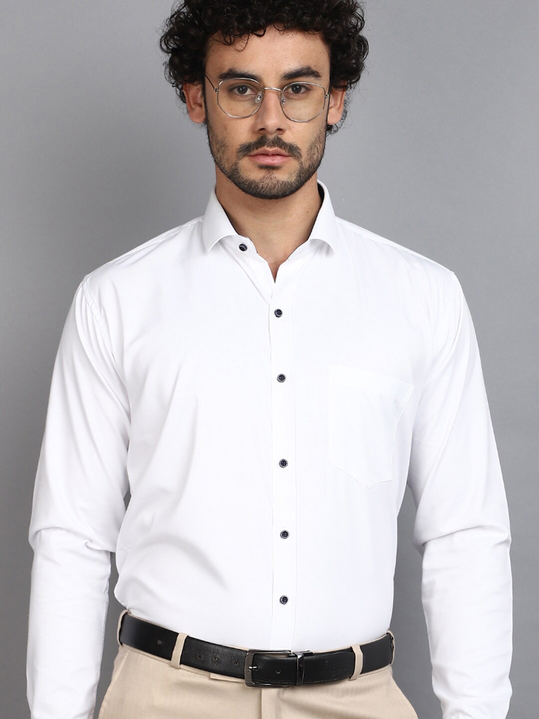 

V-Mart Opaque Cotton Formal Shirt, White