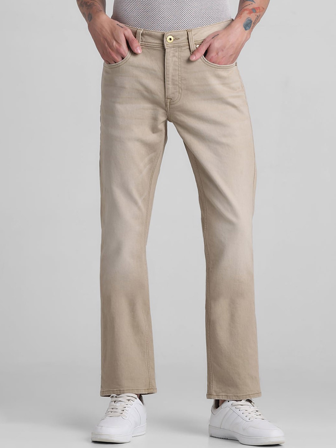 

Jack & Jones Men Stretchable Jeans, Beige