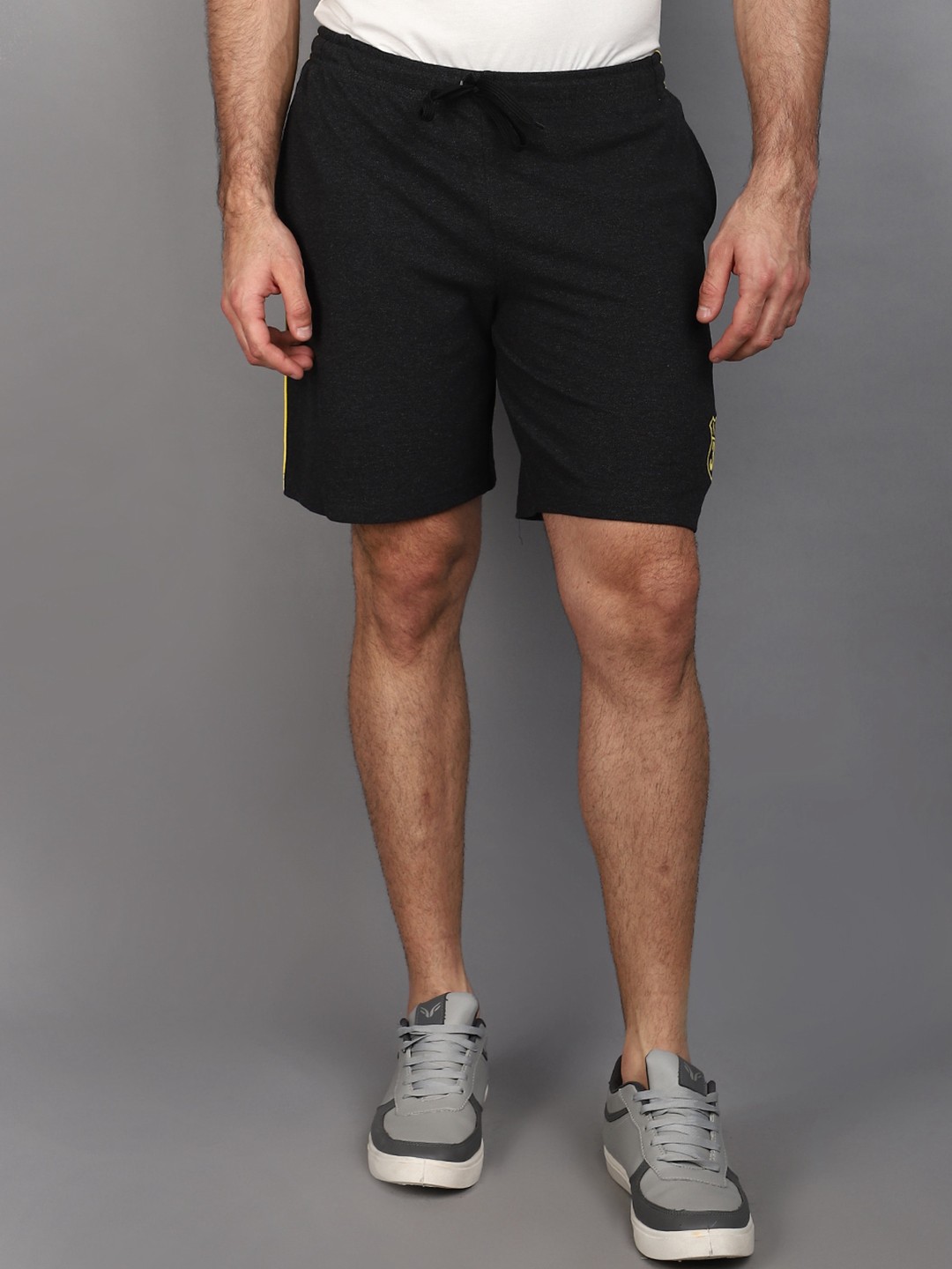

V-Mart Men Mid-Rise Cotton Regular Shorts, Grey