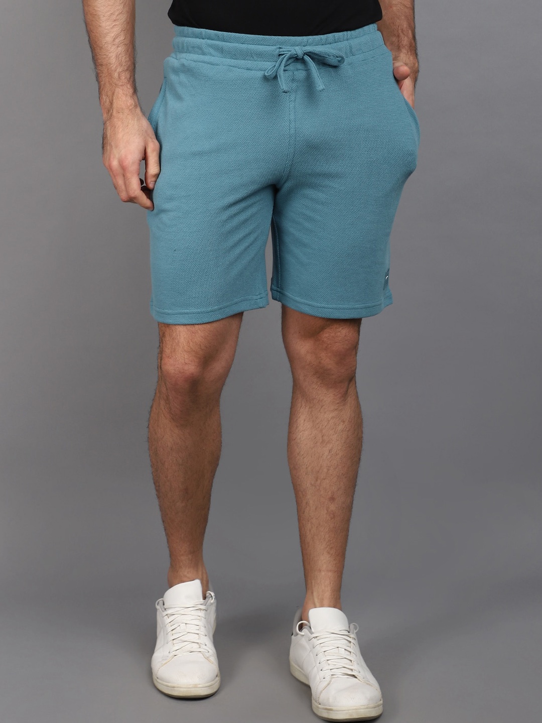 

V-Mart Men Mid-Rise Cotton Regular Shorts, Blue