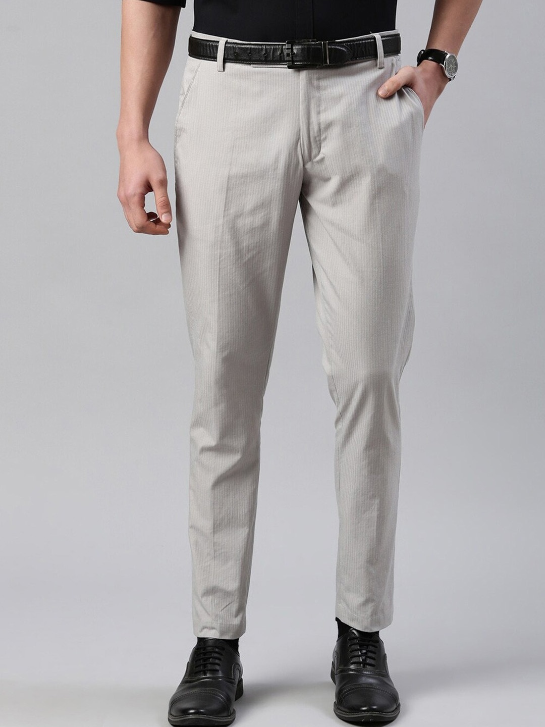 

WHITE HEART Men Slim Fit Formal Trouser, Grey