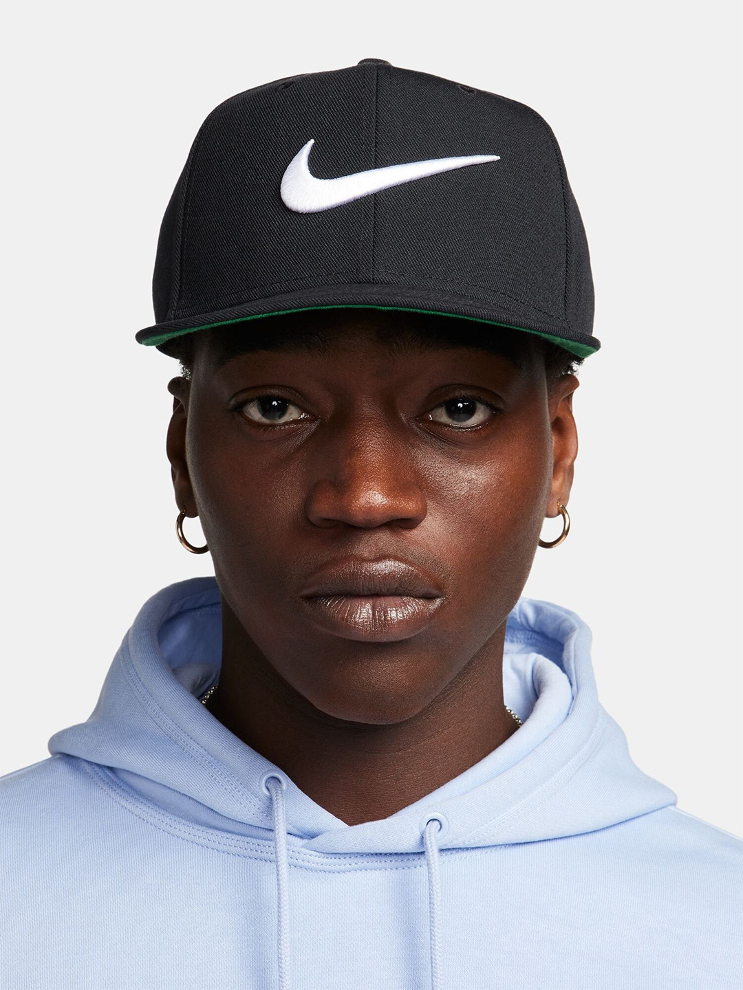 

Nike Pro Cap Structured Flat Bill Swoosh Cap, Black