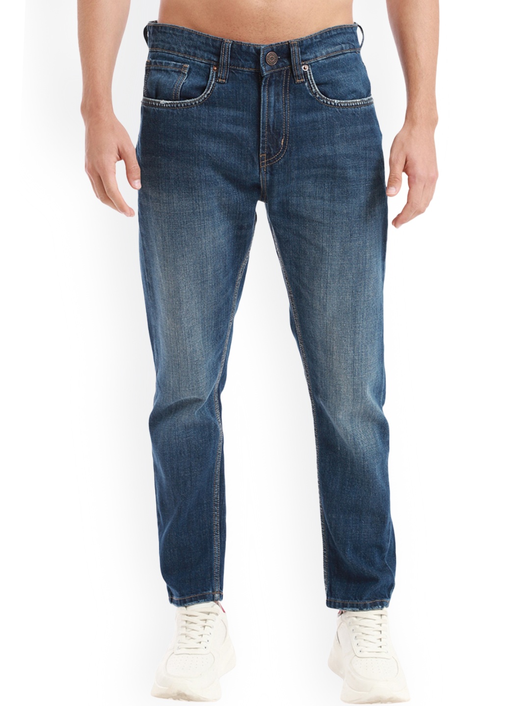 

Banana Club Men Jean Slim Fit Light Fade Clean Look Cotton Jeans, Blue