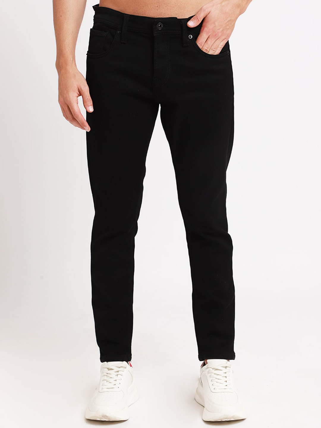 

Banana Club Men Jean Mid Rise Slim Fit Jeans, Black