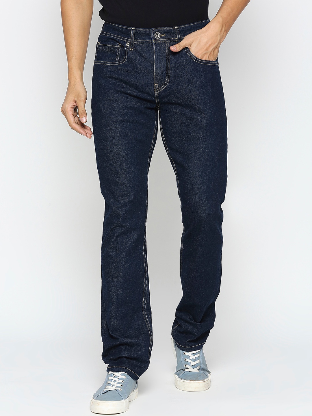 

Being Human Men Mid Rise Slim Fit Clean Look Stretchable Jeans, Blue